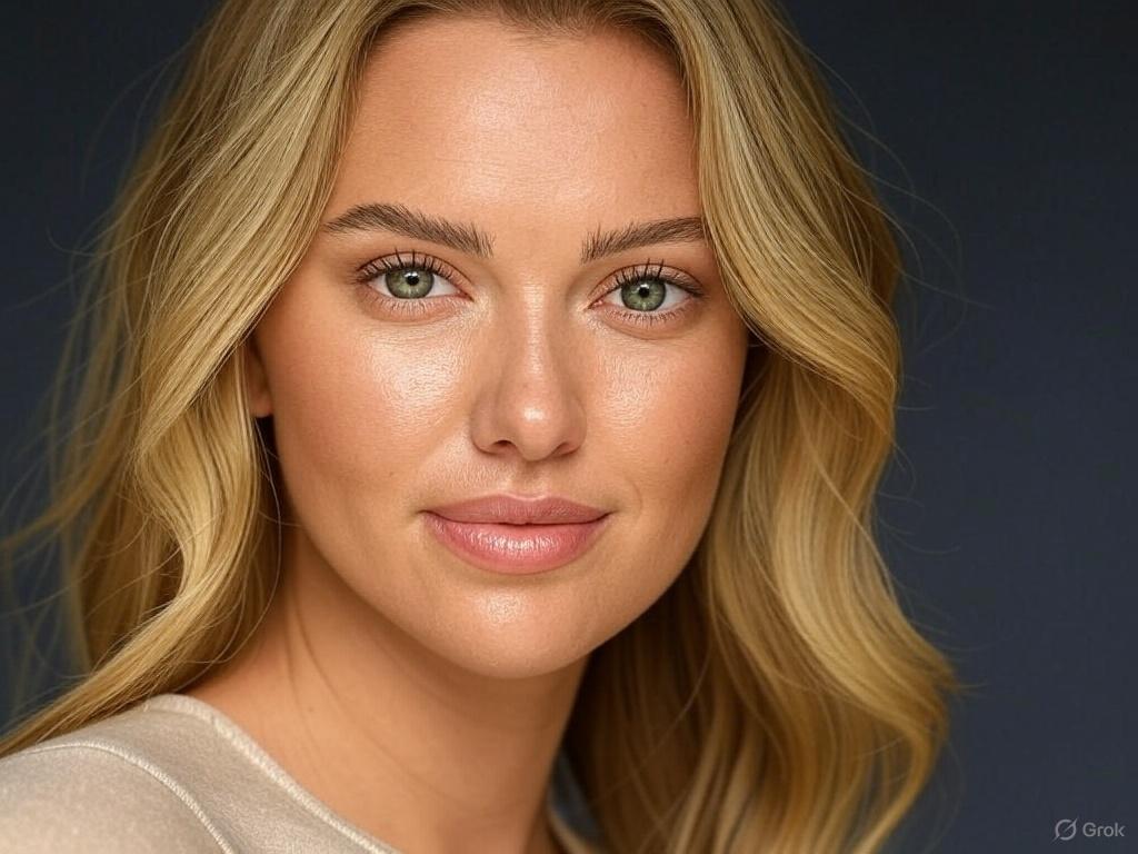 beautiful model with perfect makeup